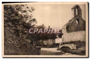 Old Postcard Landscapes and stones Provence Baux B of R Place and Chapel of t...