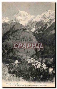 Old Postcard Eaux Bonnes general view and Pic du Ger