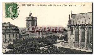 Postcard Old Vincennes Donjon and Chapel Vue Generale