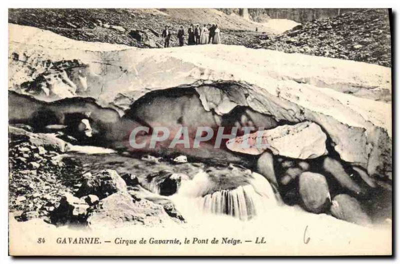 Old Postcard Gavarnie Gavarnie the Snow Bridge