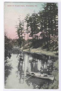 Boating Wilson Creek Menomonie Wisconsin 1912 postcard