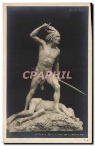 Old Postcard A Perez Mujica Indian Fighter