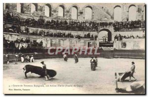 Old Postcard Spanish Bullfight in Arles Arenes Suerte Capa Bullfight