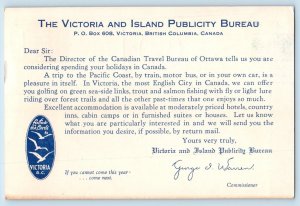 Victoria BC Canada Postcard The Victoria And Island Publicity Bureau 1956 Posted