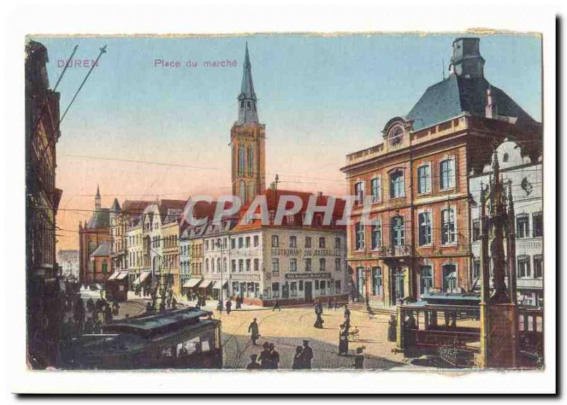 Duren Old Postcard Square walking (animated)