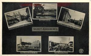 Romania 1930s Real Photo Postcard Sighet Maramures Bank Strada Regele Ferdinand