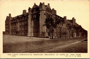 Vtg 1910s Union Theological Seminary Broadway at 120th Street New York Postcard