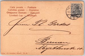 Bremen Rathskeller City Hall Cellar Bacchusfass Germany Postcard