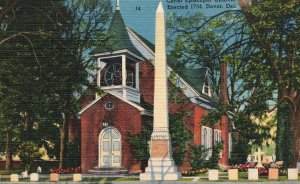 Vintage Postcard 1930's Christ Episcopal Church Erected 1734 Dove Delaware DE