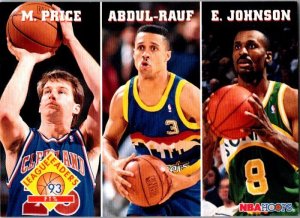 1993 Nab Basketball Card Free Throw Leaders Price Abdul-Rauf Johnson sk20207