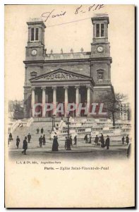 Postcard Old Paris Church of Saint Vincent de Paul