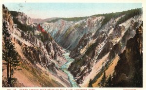 Vintage Postcard 1917 Brink Of Falls Yellowstone Park Grand Canyon Arizona AZ