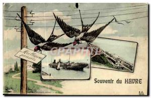 Old Postcard Remembrance Havre Swallow Boat