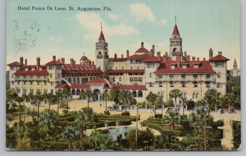 Hotel & Resort~Hotel Ponce De Leon~St Augustine Florida~Vintage Postcard 