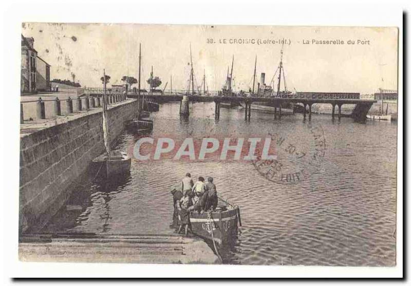 Croisic Old Postcard The port gateway (animated)