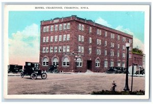 Chariton Iowa IA Postcard Hotel Chariton Exterior Building c1920 Vintage Antique