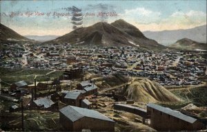 Tonopah Nevada NV Bird's Eye View c1910 Vintage Postcard