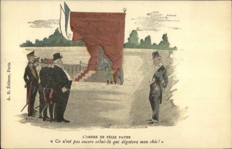 Shadow of French President Felix Faure - Political Propaganda c1900 Postcard