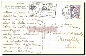 Postcard Moderne Menton Vue Generale De Galavan Jack In The Background Cap Ma...