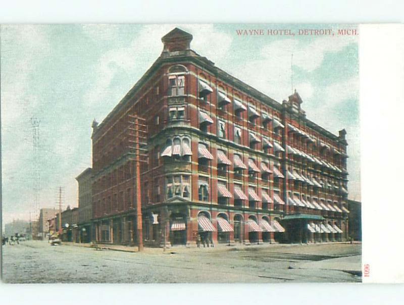 Unused Pre-1907 WAYNE HOTEL Detroit Michigan MI Q1555