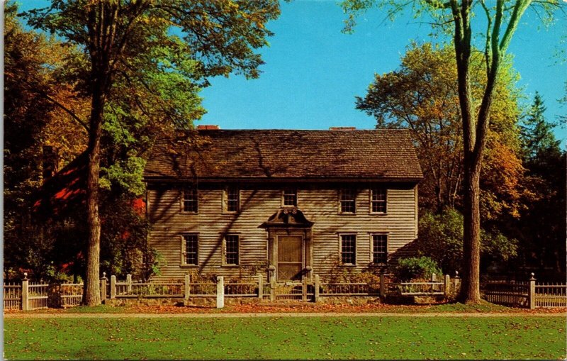 Historical Indian Mission House Berkshire Stockbridge Massachusetts Postcard 