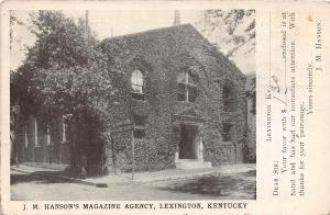 Kentucky Ky Postcard 1908 LEXINGTON J.M. Hanson's MAGAZINE AGENCY Advertisement