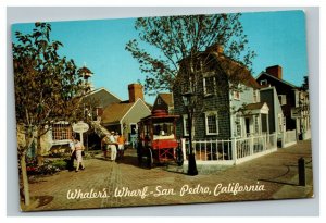 Vintage 1960's Postcard An Entrance to Whaler's Wharf San Pedro California