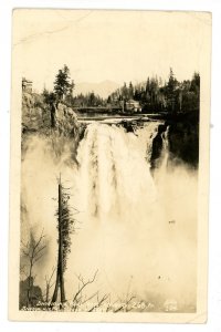 WA - Snoqualmie Falls      (creases)     *RPPC