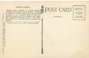 Mexico Water Carrier Postcard Big Curio Store Baja California Tijuana