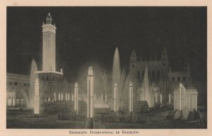 Grand Fountain Universe Square Barcelona Exposicion 1929 Spain Postcard