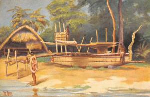 US2314  Kaiser-Wilhelmsland Karten Marine Galerie Boat canoe  Papua New Guinea