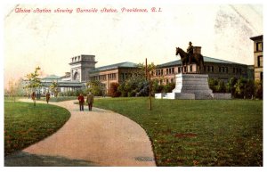Rhode Island Providence  Union Station , Burnside Statue