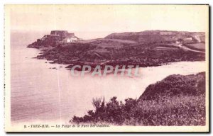 Old Postcard The Trez Hir Beach and Fort Berthaume