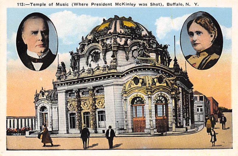 Temple of Music Buffalo, New York USA View Postcard Backing 