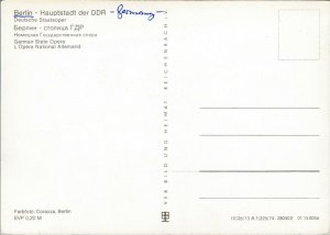 postcard Germany, Berlin -  German State Opera