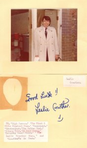 Leslie Crowther Hand Signed Autograph & Fan Photo Of Meeting