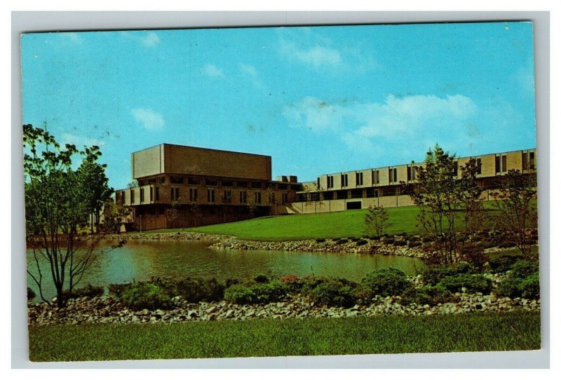 Vintage 1960's Postcard Music Building University of Michigan Ann Arbor Michigan