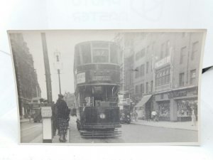 Vintage Photo London Tram 1221 Rt 57 Cambridge Heath Bakers Arms Bethnal Green