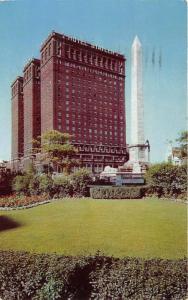 Buffalo New York~Hotel Statler & McKinley Monument~Beautiful Park Setting~1957