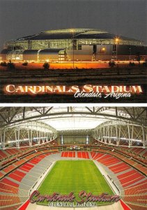 2~4X6 Postcards  Glendale, AZ Arizona  CARDINALS FOOTBALL STADIUM  Night & Field