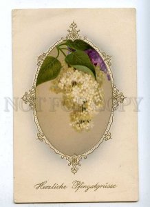 187726 Pentecost LILAC in EGG Vintage EMBOSSED postcard