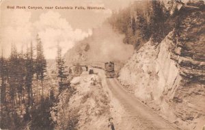 Columbia Falls Montana Bad Rock Canyon Scenic View Vintage Postcard AA2329