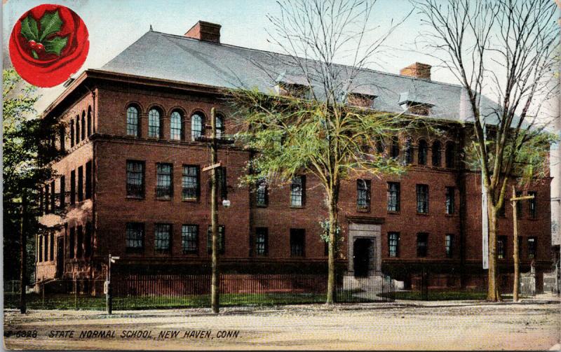State Normal School New Haven CT Connecticut c1908 GM Hall Postcard F3