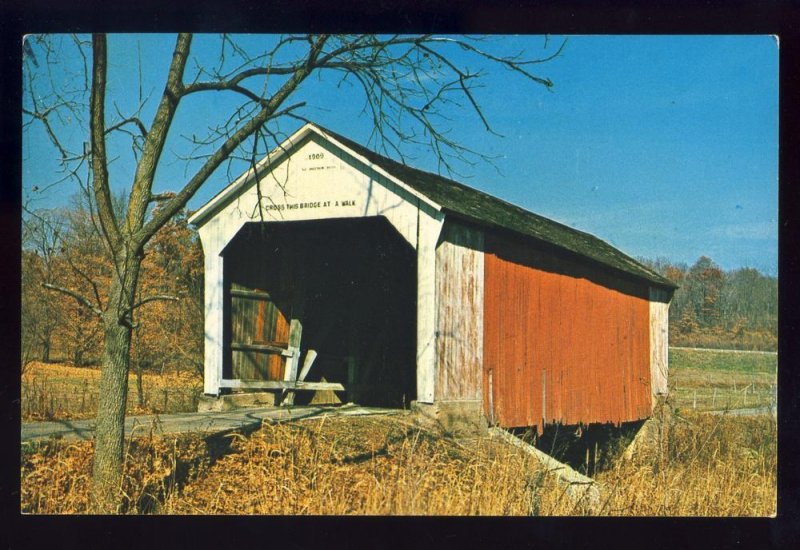 Rockville, Indiana/IN Postcard,Phillips Bridge, Parke County