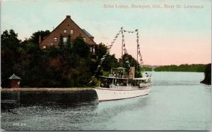 Echo Lodge Rochport Ontario ON St. Lawrence River c1909 Postcard D99