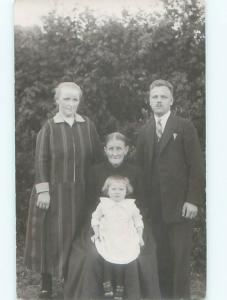 Old rppc GROUP OF PEOPLE Great Postcard AB1469