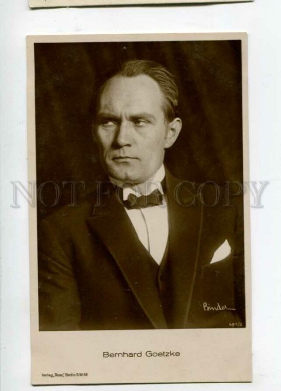 3112672 Bernhard GOETZKE Great MOVIE Star Vintage BINDER PHOTO