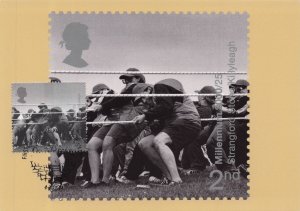 Tug Of War Strangford Stone Killyleagh Royal Mail FDC Postcard