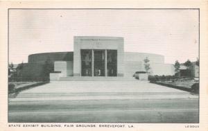 SHREVEPORT LOUISIANA STATE EXHIBIT BUILDING AT FAIR GROUNDS LE DOUX POSTCARD