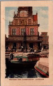 Netherlands Vertrek Der Kaasschepen Alkmaar Vintage Postcard  09.73